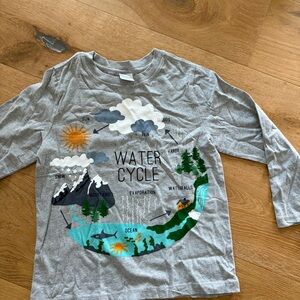 Hanna Andersson Gray Water Cycle Long Sleeve Tee